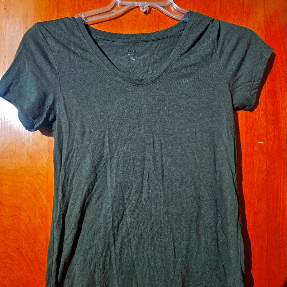 a.n.a Olive Green Fitted Short Sleeve T-Shirt